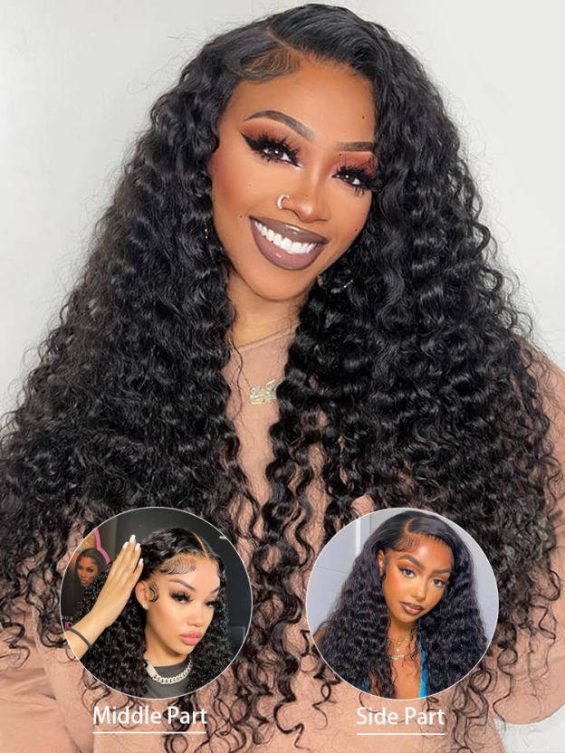 Ava Deep Wave 13x6 Lace front Wig Human Hair Glueless Wigs