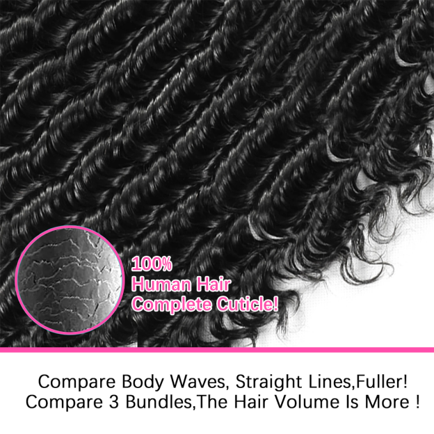 Mila Deep Wave Bundles 100% Virgin Human Hair Bundles-wigflash