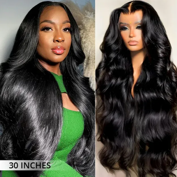 Maeve 13x6 HD Lace Frontal Wigs Bleached Knots Body Wave Glueless Human Hair Wigs Pre Plucked