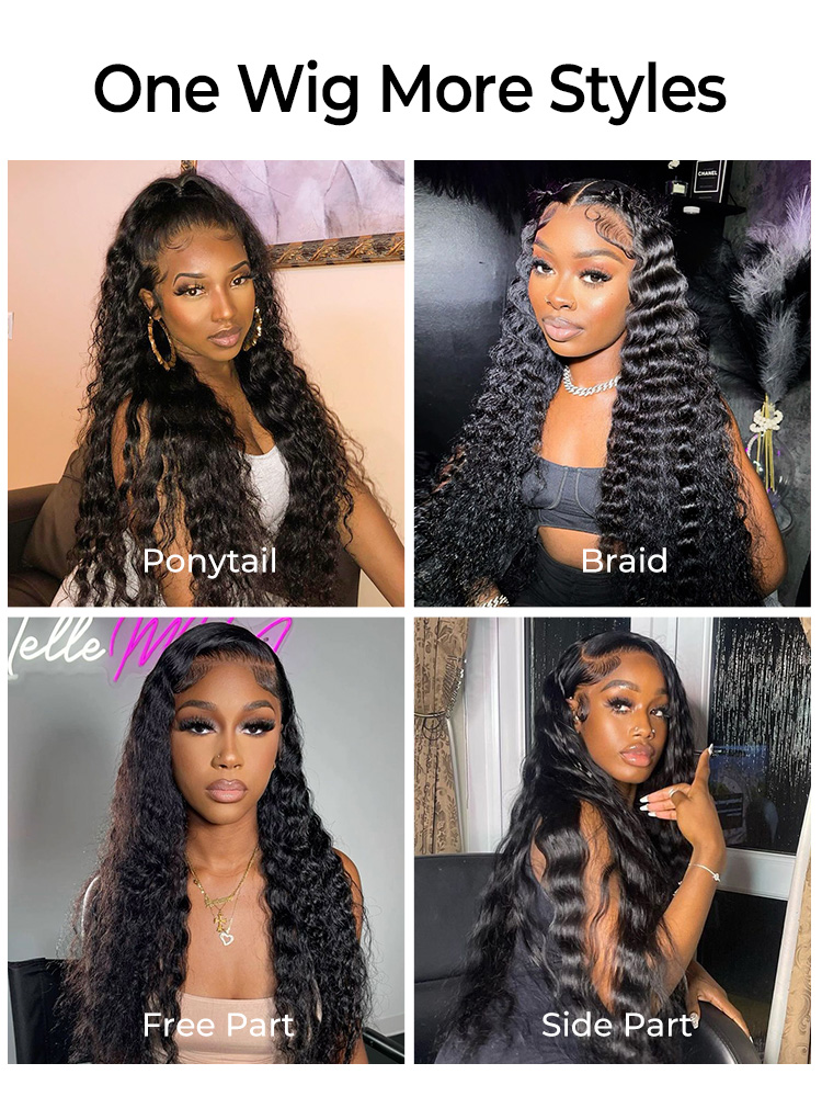 Maya Loose Deep Wave 13x6 Lace front Wig Human Hair Glueless Wigs