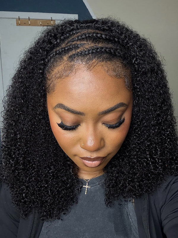 Renee 3 IN 1 Afro Kinky Curly Half Wig Glueless Wig Beginner Friendly with Draw-strings Flip Over Wigs-wigflash