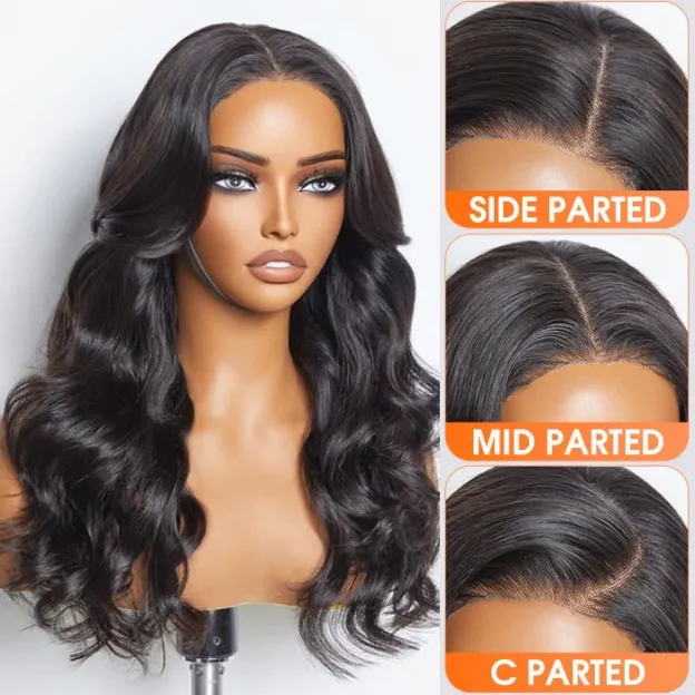 Emma 5x5 Body Wave Ready to Go Glueless Human Hair Wigs Pre Bleached Lace Closure Wig with Drawstring-wigflash