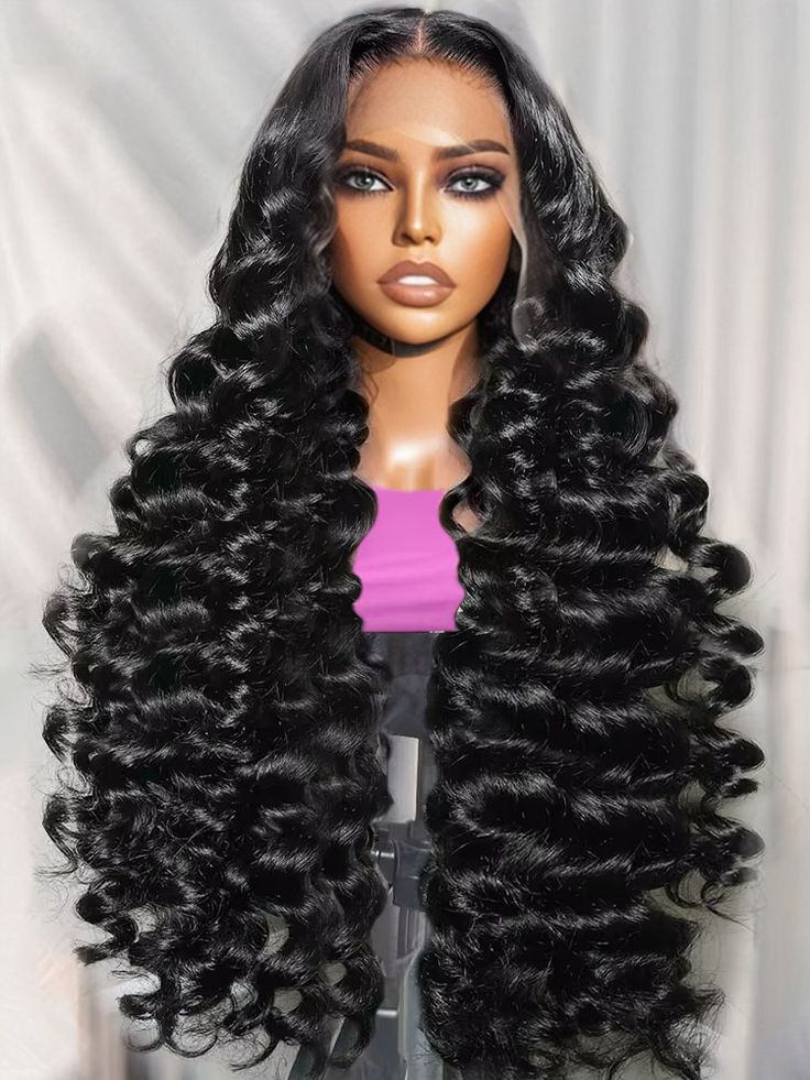 Maya Loose Deep Wave 13x6 Lace front Wig Human Hair Glueless Wigs