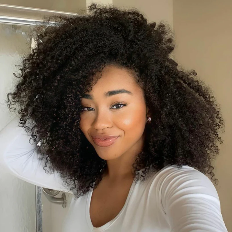 Renee 3 IN 1 Afro Kinky Curly Half Wig Glueless Wig Beginner Friendly with Draw-strings Flip Over Wigs-wigflash