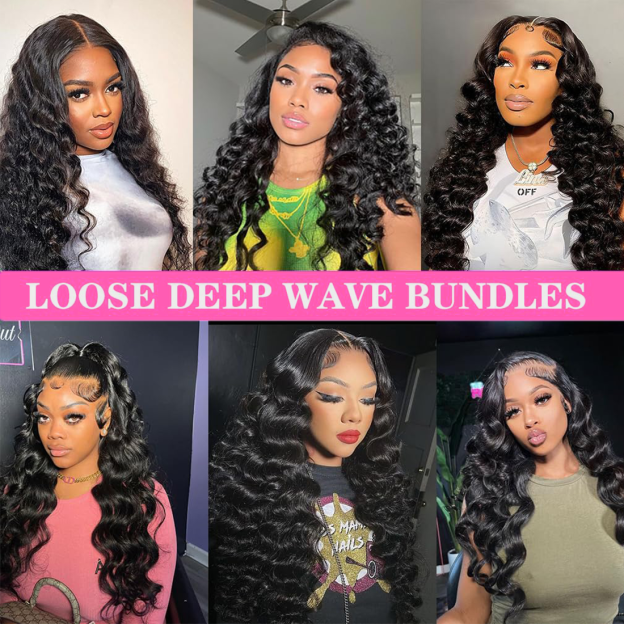 Serenity Loose Deep Wave Bundles 100% Virgin Human Hair Bundles