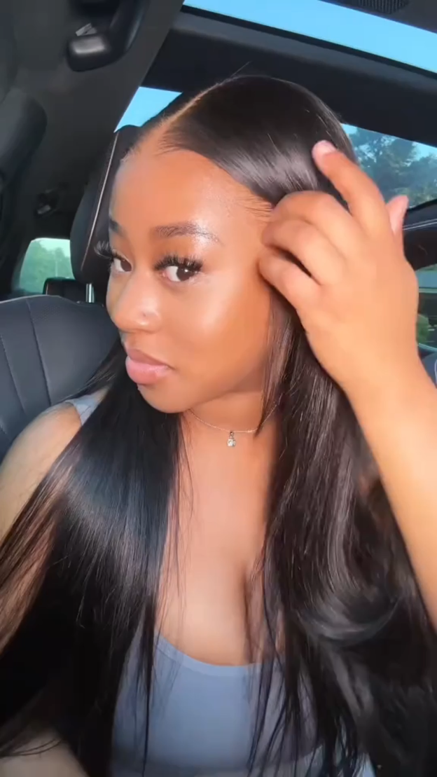 Mira Bleached Knots 13x6 Glueless Lace Front Human Hair Wigs With Drawstring Pre Plucked