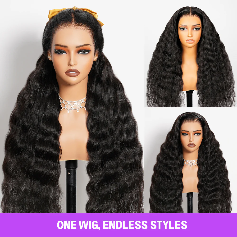 Willow Bleached Knots Glueless Bohemian Curly 13x6 Lace Front Human Hair Wigs Pre Plucked with Drawstring-wigflash