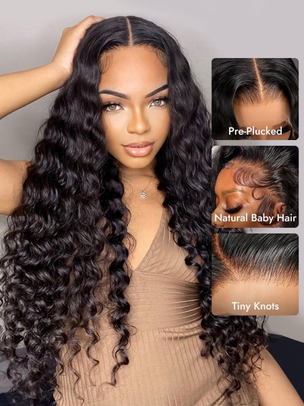 Freya Bleached Knots Glueless Loose Deep Wave Wig 13x4 13x6 Lace Front Human Hair Wigs With Drawstring Pre Plucked