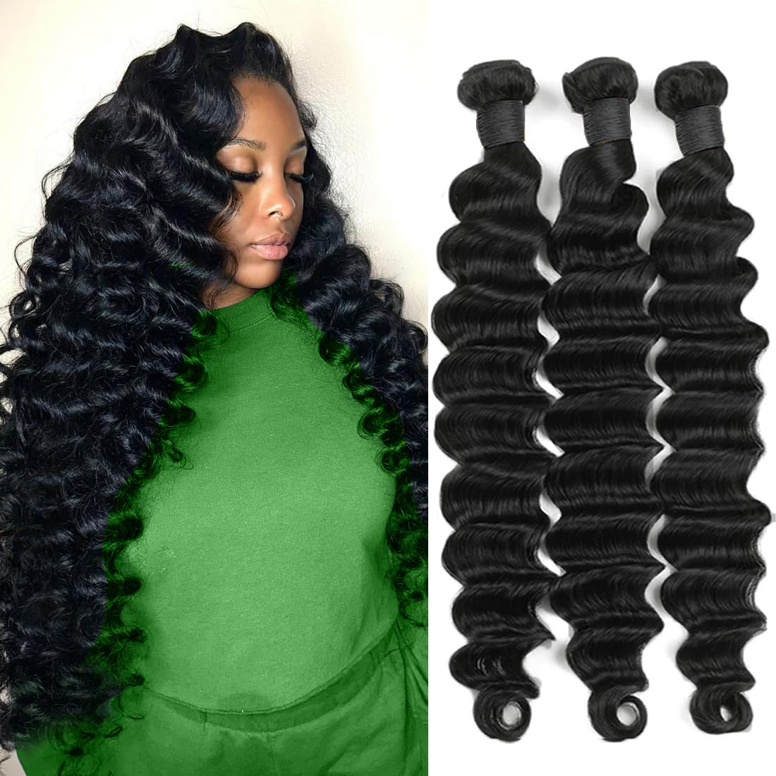 Serenity Loose Deep Wave Bundles 100% Virgin Human Hair Bundles