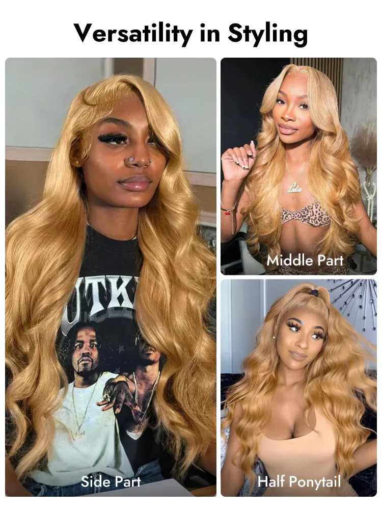 Amber #27 Body Wave 13x6 Lace Front Human Hair Wigs