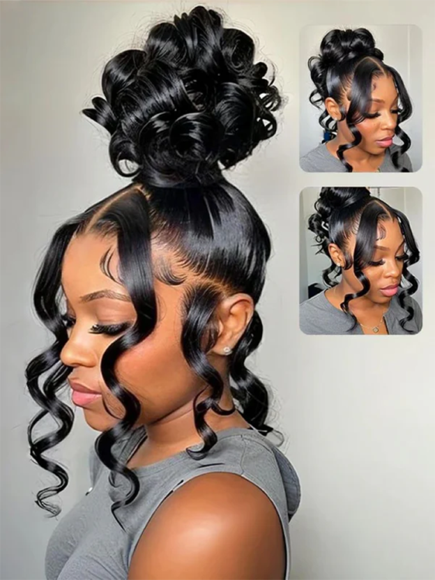 Anya Body Wave 360 Full Lace Frontal Wigs Pre Plucked Bleached Knots with Drawstring Glueless Wigs