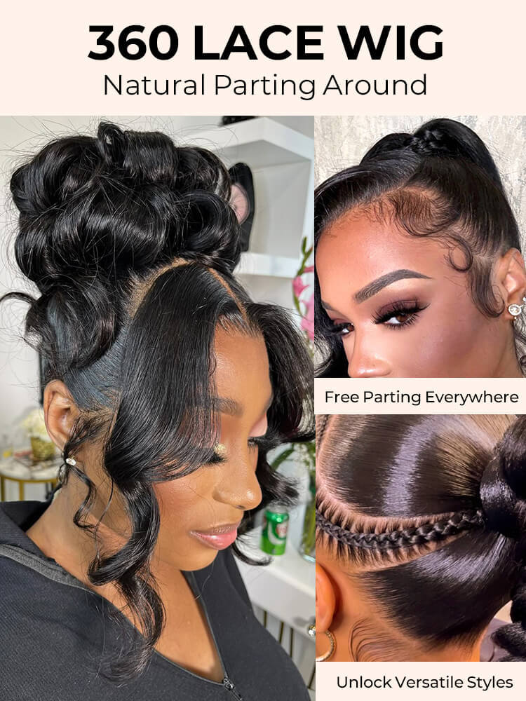 Anya Body Wave 360 Full Lace Frontal Wigs Pre Plucked Bleached Knots with Drawstring Glueless Wigs