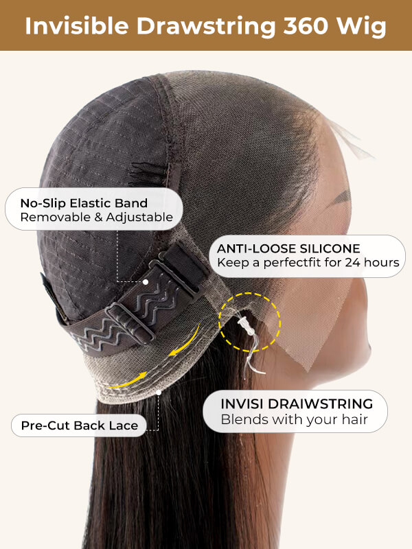 Elara P4/27 Highlight Body Wave 360 Full Lace Frontal Wigs Pre Plucked Bleached Knots with Drawstring Glueless Wigs-wigflash