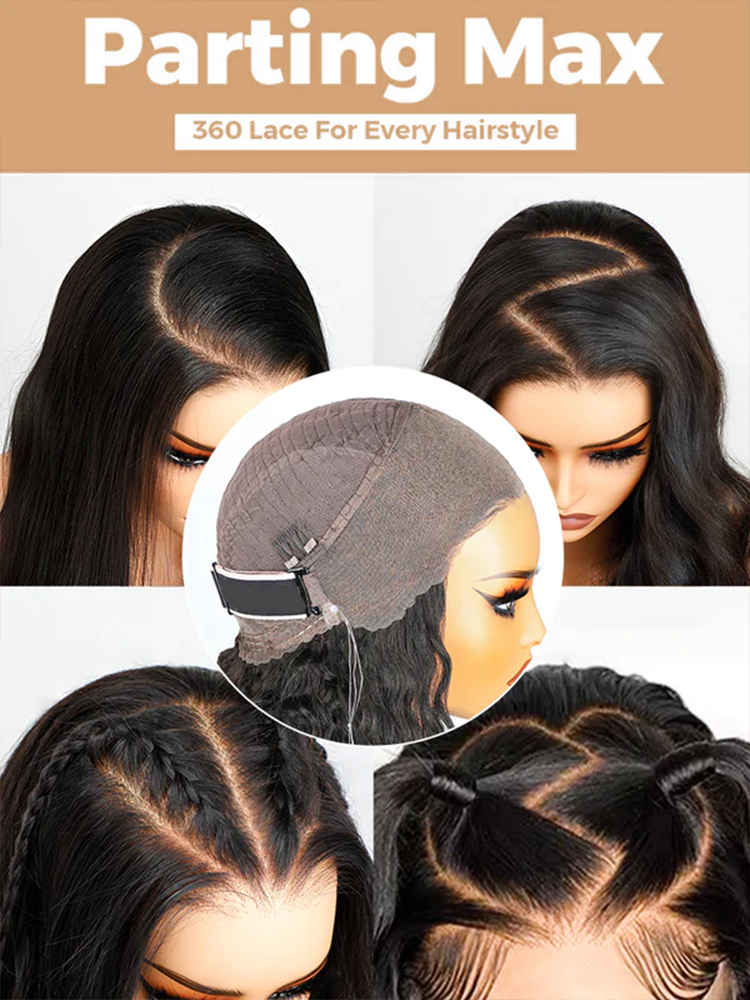 Anya Body Wave 360 Full Lace Frontal Wigs Pre Plucked Bleached Knots with Drawstring Glueless Wigs