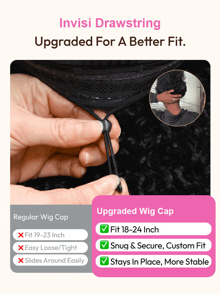 Ariana 250 Density Bleached Knots Glueless Deep Wave 13x6 Lace Front Human Hair Wigs With Drawstring Pre Plucked