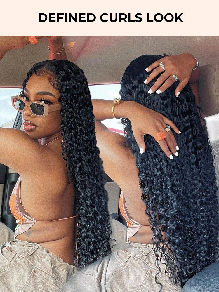 Ariana 250 Density Bleached Knots Glueless Deep Wave 13x6 Lace Front Human Hair Wigs With Drawstring Pre Plucked