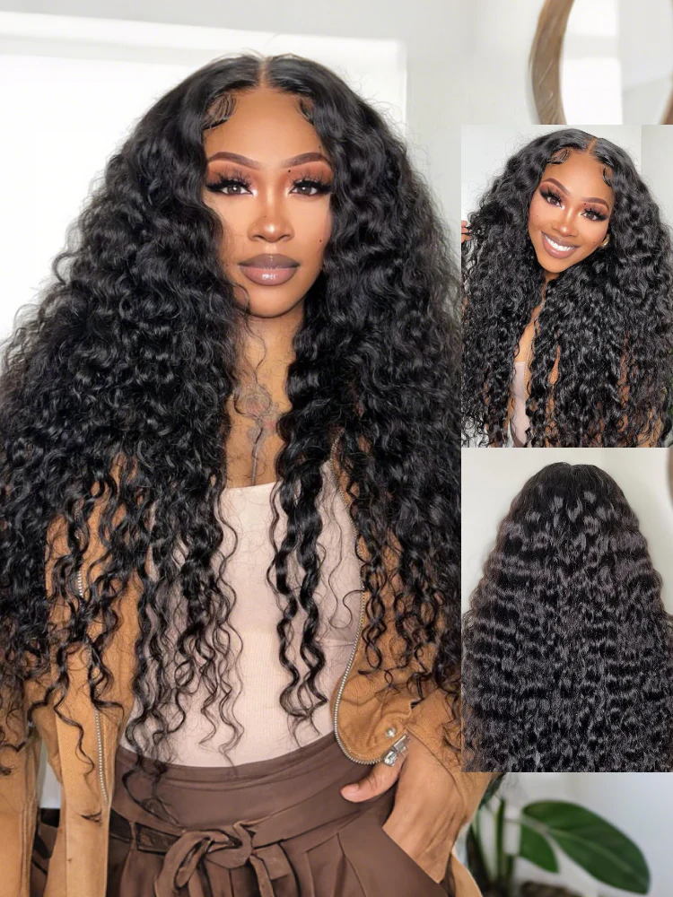 Talia 13x6 HD Lace Frontal Wigs Bleached Knots Deep Wave Glueless Human Hair Wigs Pre Plucked