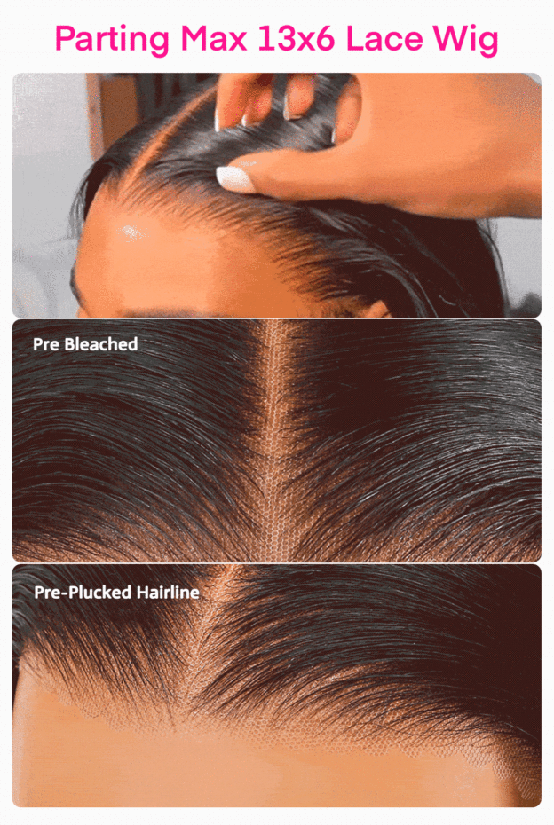 Harlow 13x6 Bleached Knots Glueless Burmese Curly Wig With Drawstring 250% Density Ready to Wear Wigs Human Hair Pre Plucked 13x4 Lace Front Wig-wigflash