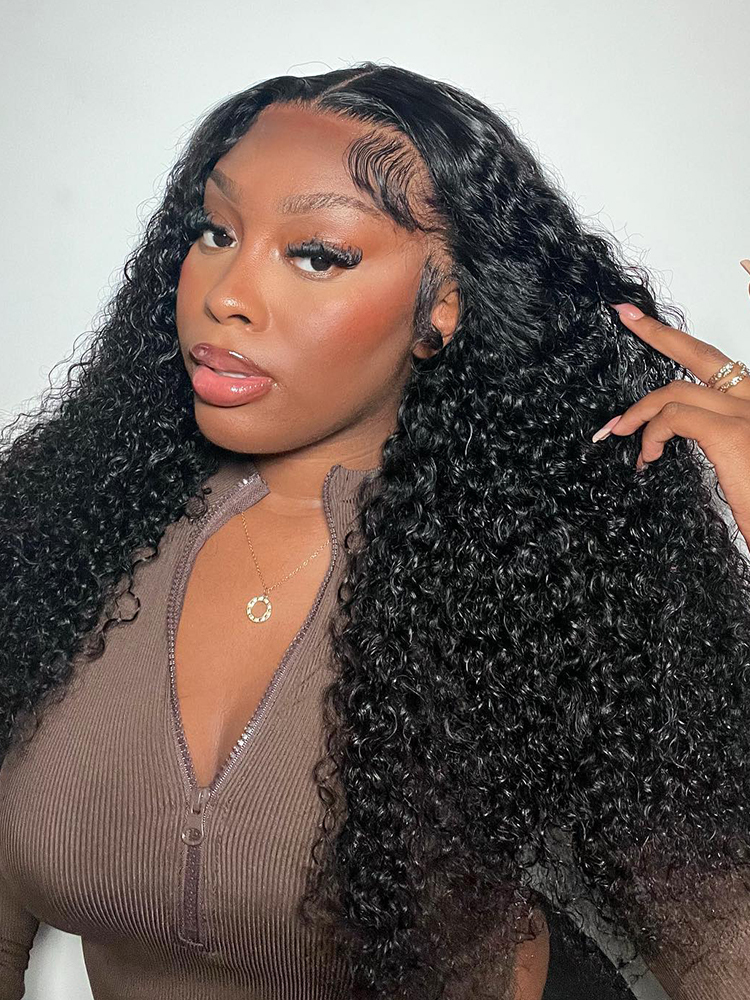 Camila Bleached Knots Glueless Curly Wig 13x6 Lace Front Human Hair Wigs With Drawstring Pre Plucked