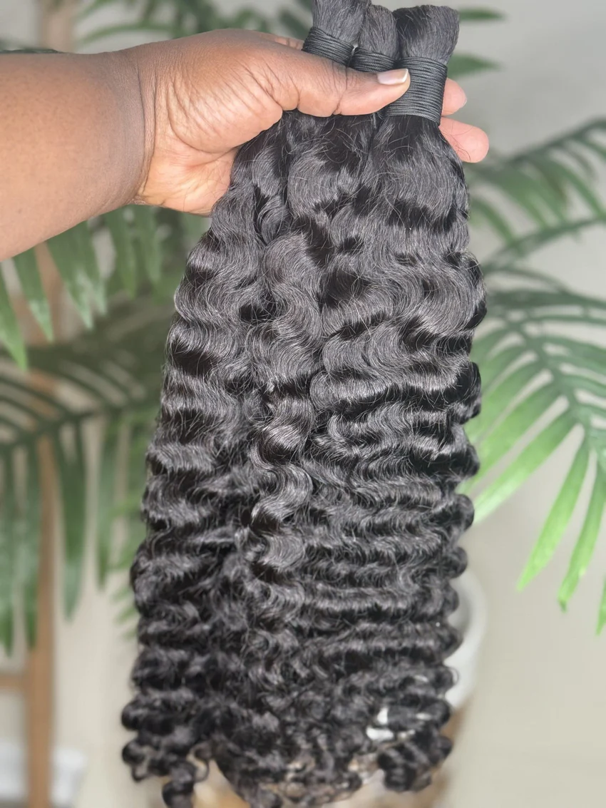 Burmese Curly Bulk Human Hair Bundles