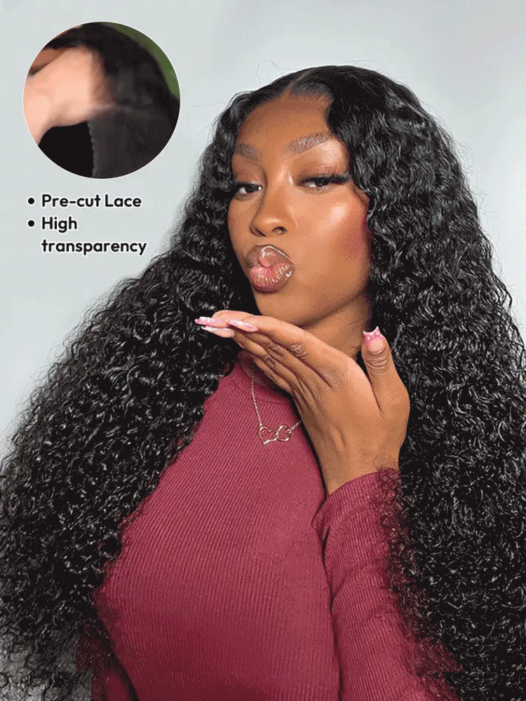 Camila Bleached Knots Glueless Curly Wig 13x6 Lace Front Human Hair Wigs With Drawstring Pre Plucked