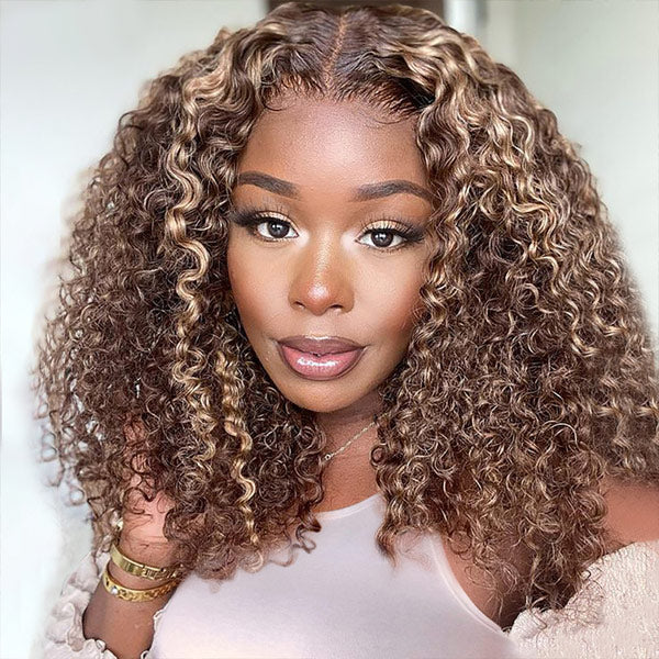 Celeste 13x6 P4/27 Curly Bob Wigs 200% Density Pre-Plucked Glueless Lace Front Wigs Human Hair 5x5 13x4 Short Bob Wigs-wigflash