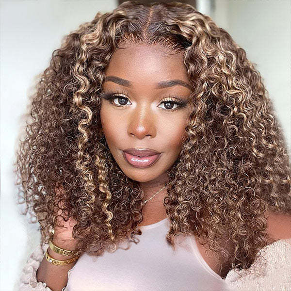 Celeste 13x6 P4/27 Curly Bob Wigs 200% Density Pre-Plucked Glueless Lace Front Wigs Human Hair 5x5 13x4 Short Bob Wigs-wigflash