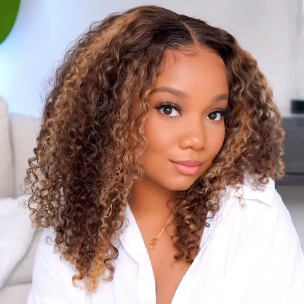 Celeste 13x6 P4/27 Curly Bob Wigs 200% Density Pre-Plucked Glueless Lace Front Wigs Human Hair 5x5 13x4 Short Bob Wigs-wigflash