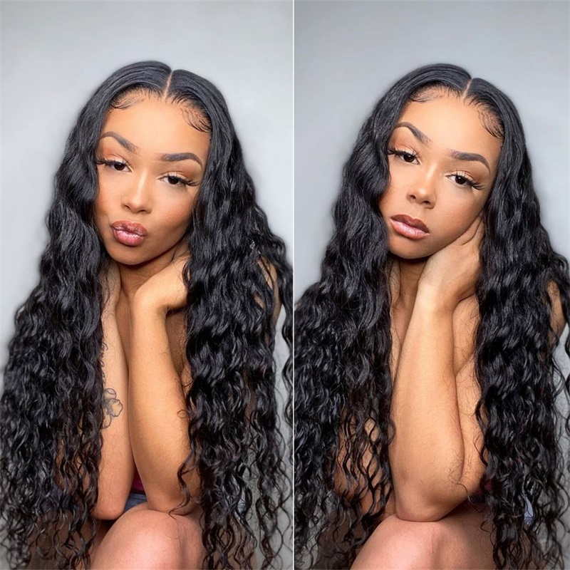Claire 13x6 Water Wave Lace front Wig Human Hair Glueless Wigs