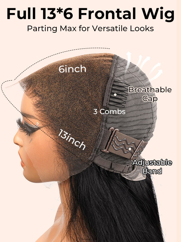 Cleo 13x6 HD Lace Frontal Wigs Bleached Knots Straight Glueless Human Hair Wigs Pre Plucked