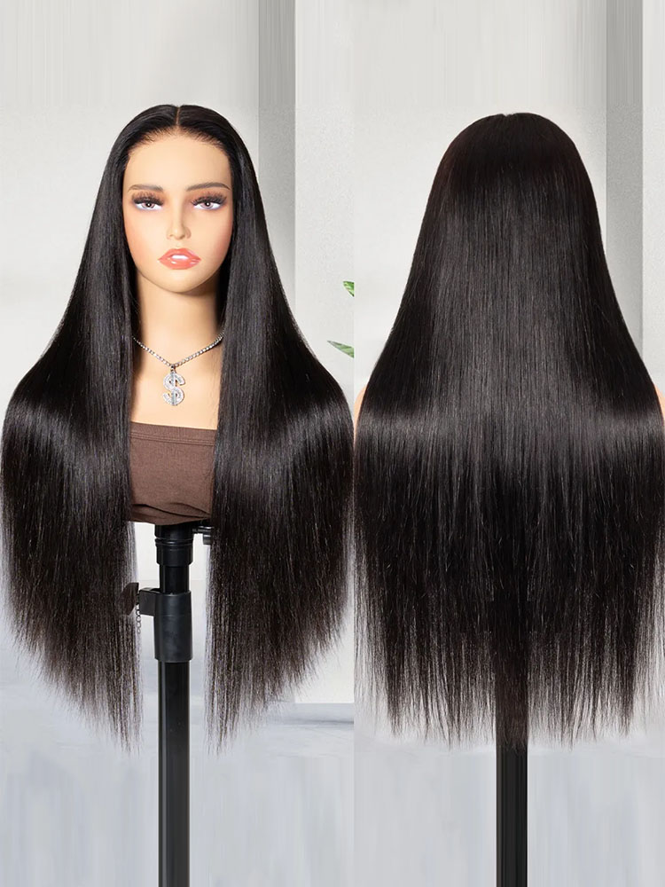 Cleo 13x6 HD Lace Frontal Wigs Bleached Knots Straight Glueless Human Hair Wigs Pre Plucked