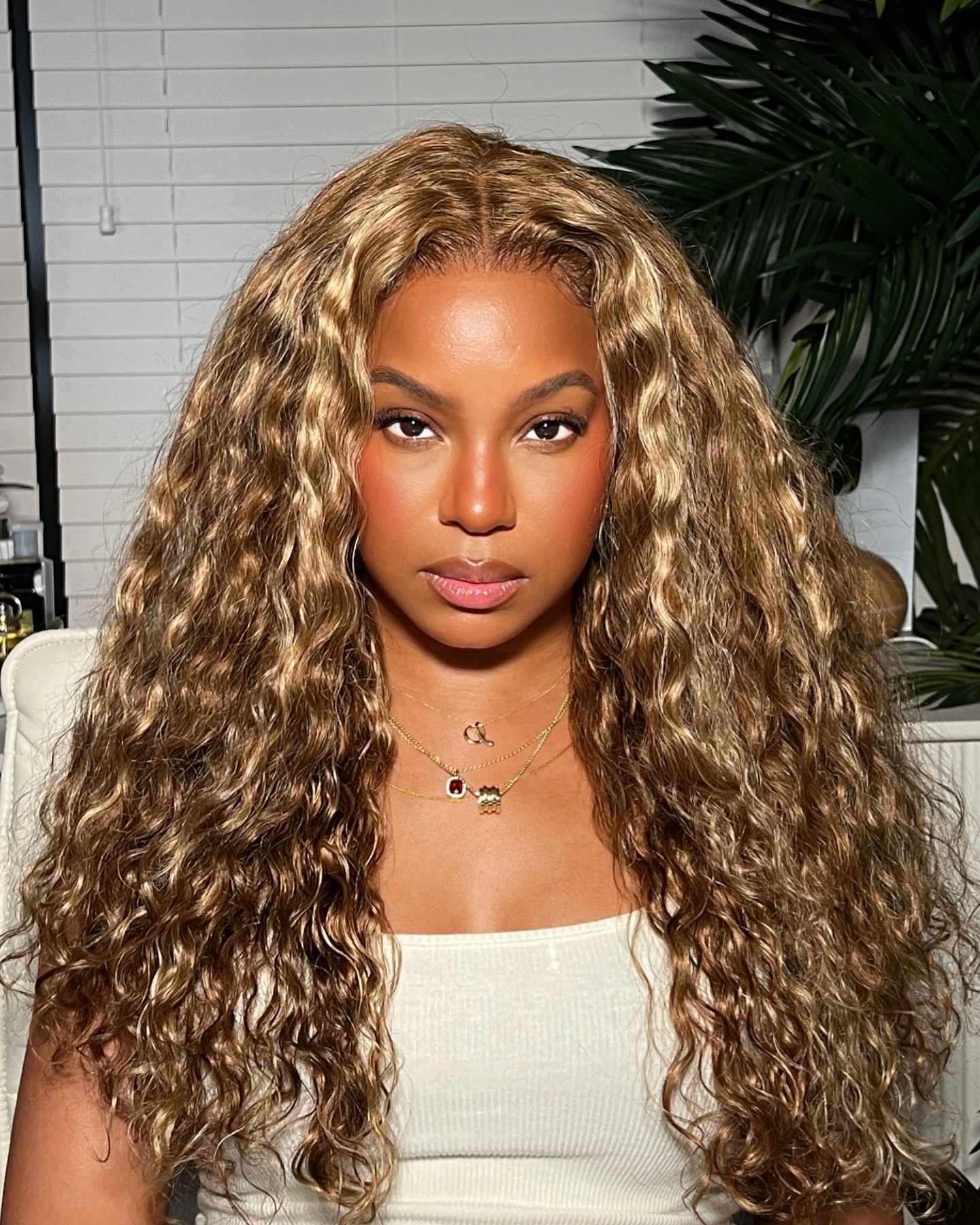 Cora Bleached Knots Honey Blonde Curly Wig Glueless 13x6 Lace Front Human Hair Wigs Pre Plucked