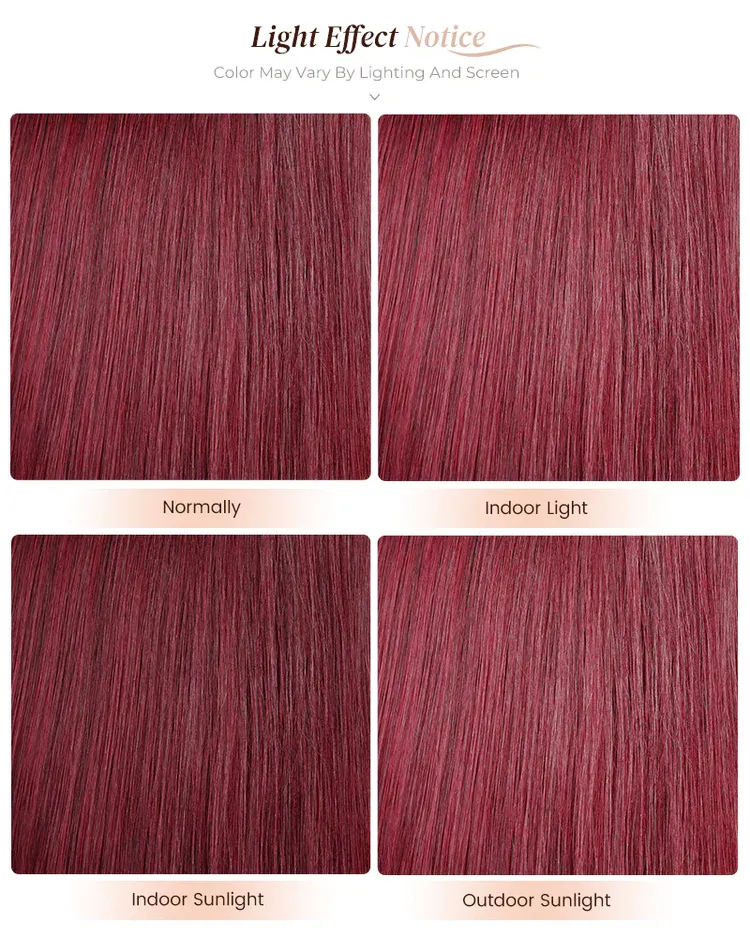 Daisy Burgundy 99J Bleached Knots Glueless 13x6 Body Wave Straight Lace Front Human Hair Wigs Pre Plucked with Drawstring