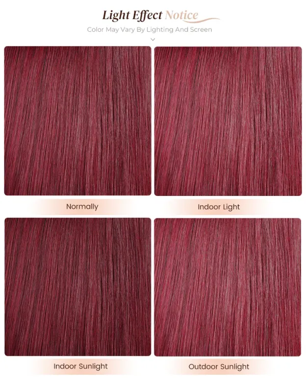 Daisy Burgundy 99J Bleached Knots Glueless 13x6 Body Wave Straight Lace Front Human Hair Wigs Pre Plucked with Drawstring