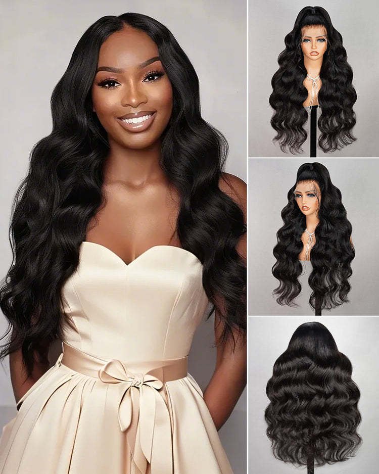 Emma 5x5 Body Wave Ready to Go Glueless Human Hair Wigs Pre Bleached Lace Closure Wig with Drawstring-wigflash