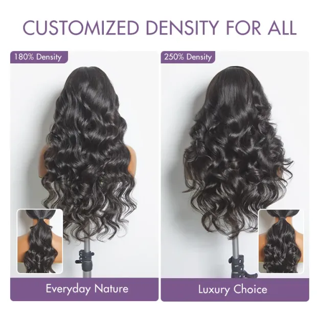 Diana Bleached Knots Glueless Body Wave Wig 13x6 Lace Front Human Hair Wigs With Drawstring Pre Plucked