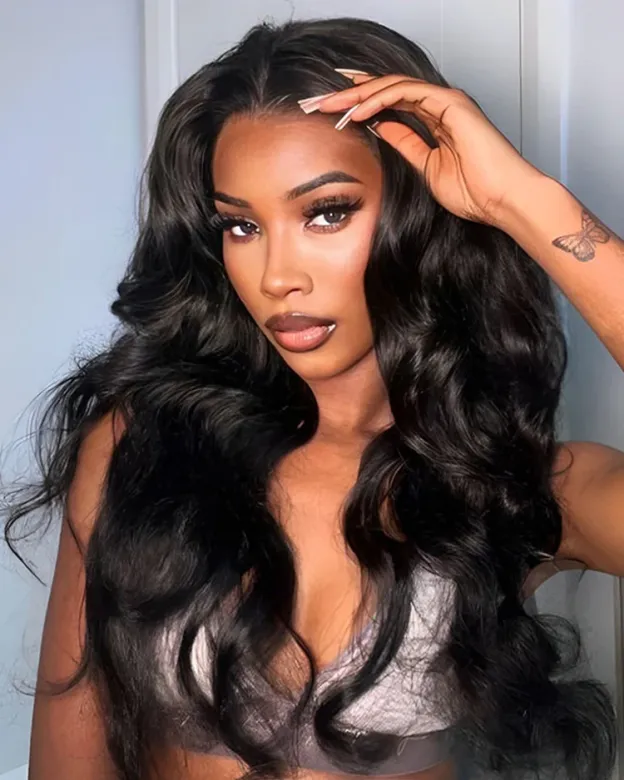 Diana Bleached Knots Glueless Body Wave Wig 13x6 Lace Front Human Hair Wigs With Drawstring Pre Plucked