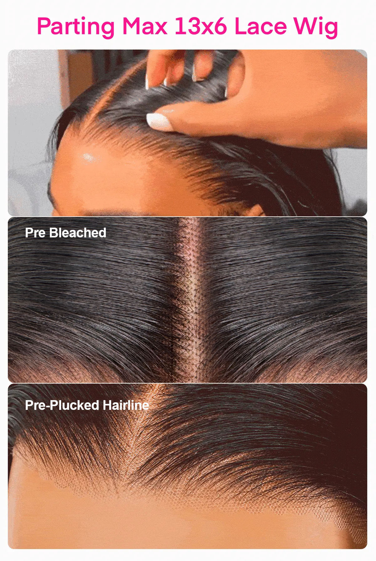 Elena 13x6 Bleached Knots Glueless Straight Lace Front Wigs With Drawstring 250% Density Ready to Wear Wigs Human Hair Pre Plucked