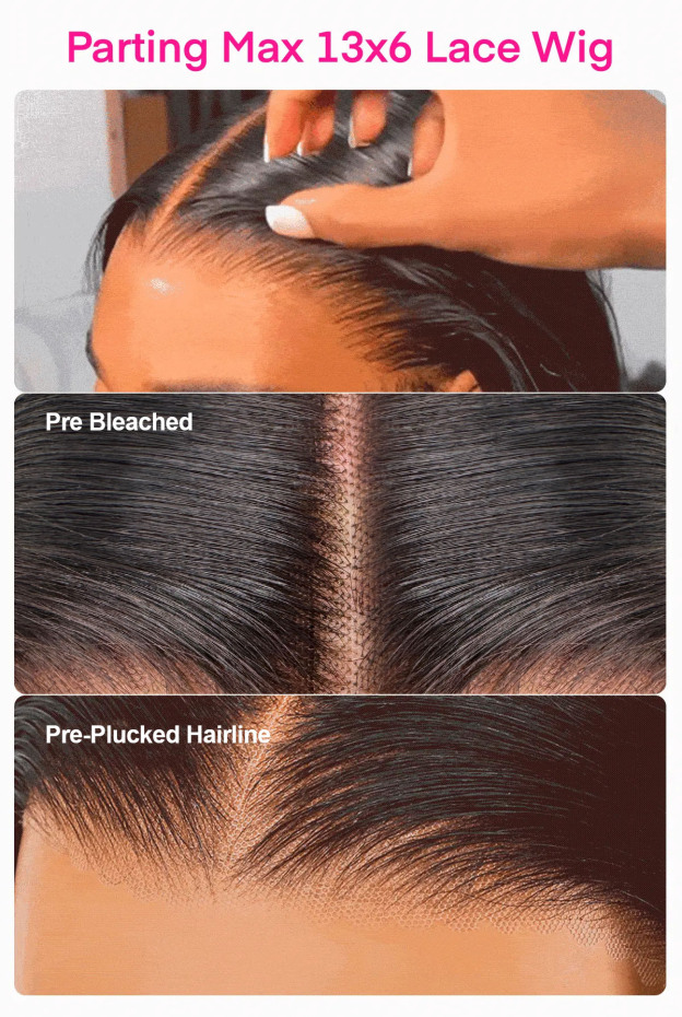 Elena 13x6 Bleached Knots Glueless Straight Lace Front Wigs With Drawstring 250% Density Ready to Wear Wigs Human Hair Pre Plucked