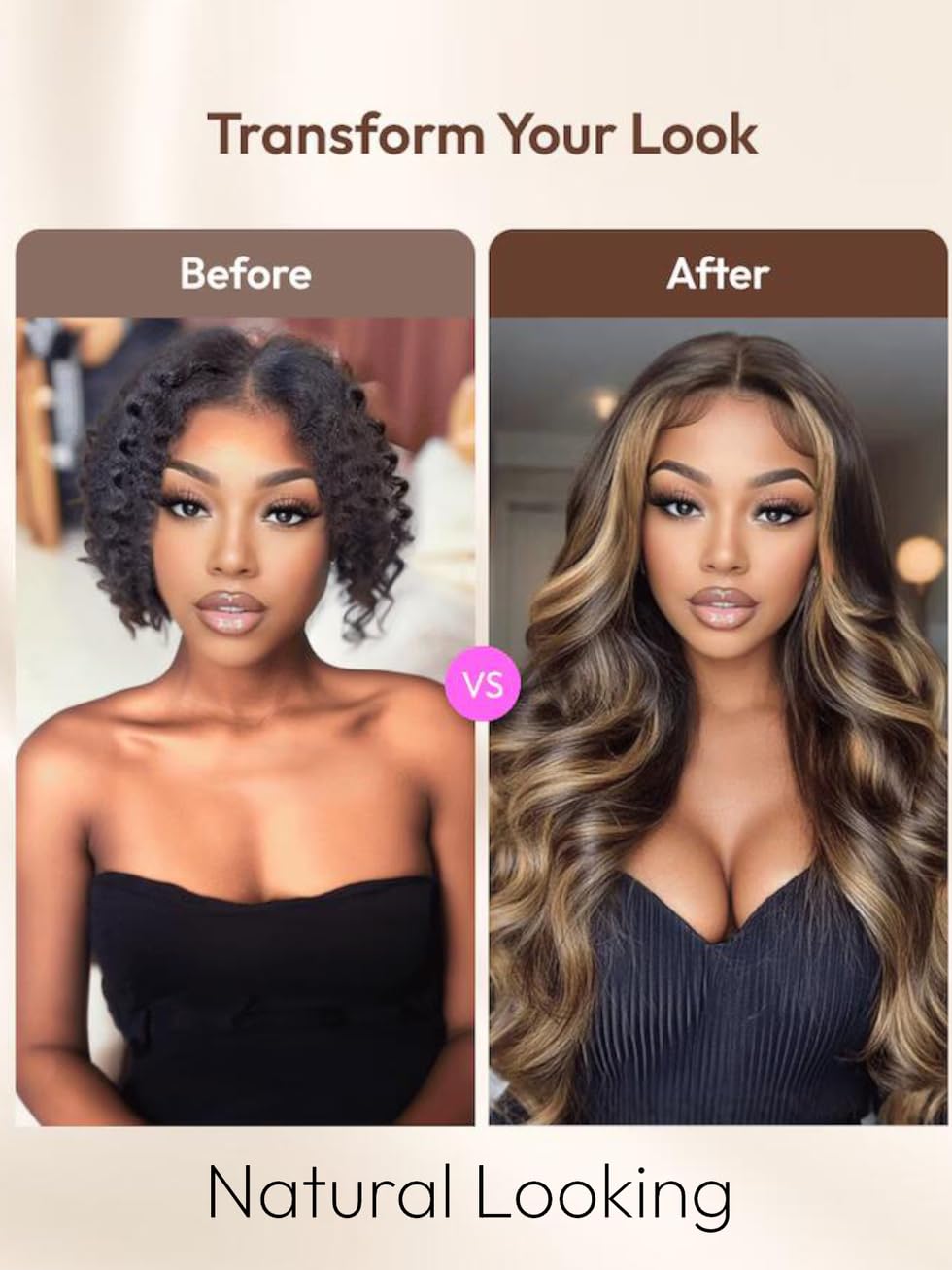 Harper Balayage Highlight Glueless Wigs Silky Straight With Drawstring 13x6  100% Human Hair Wig