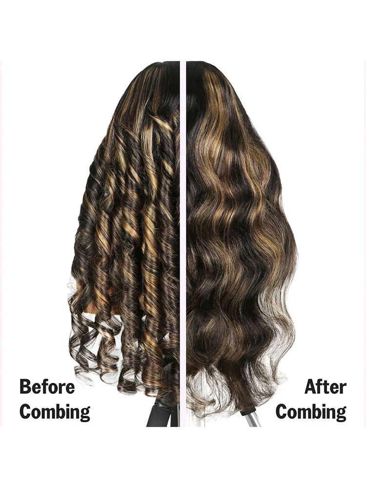 Harper Balayage Highlight Glueless Wigs Silky Straight With Drawstring 13x6  100% Human Hair Wig