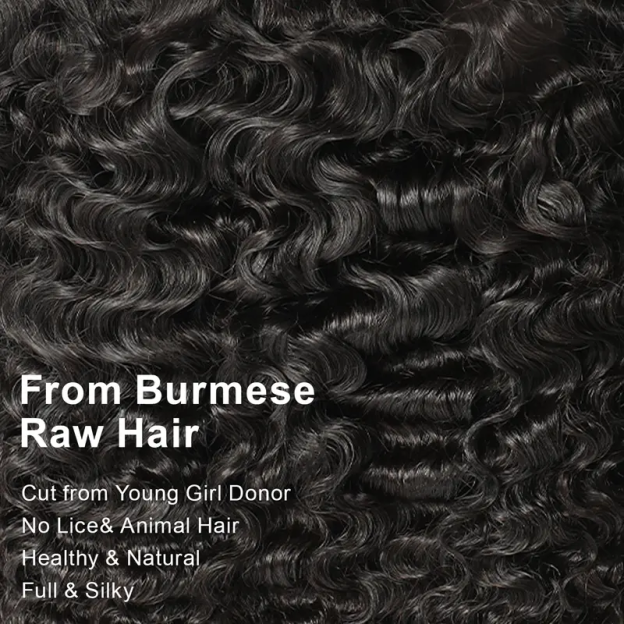 Raw Burmese Curly Hair Bundles 100% Virgin Human Hair Bundles-wigflash