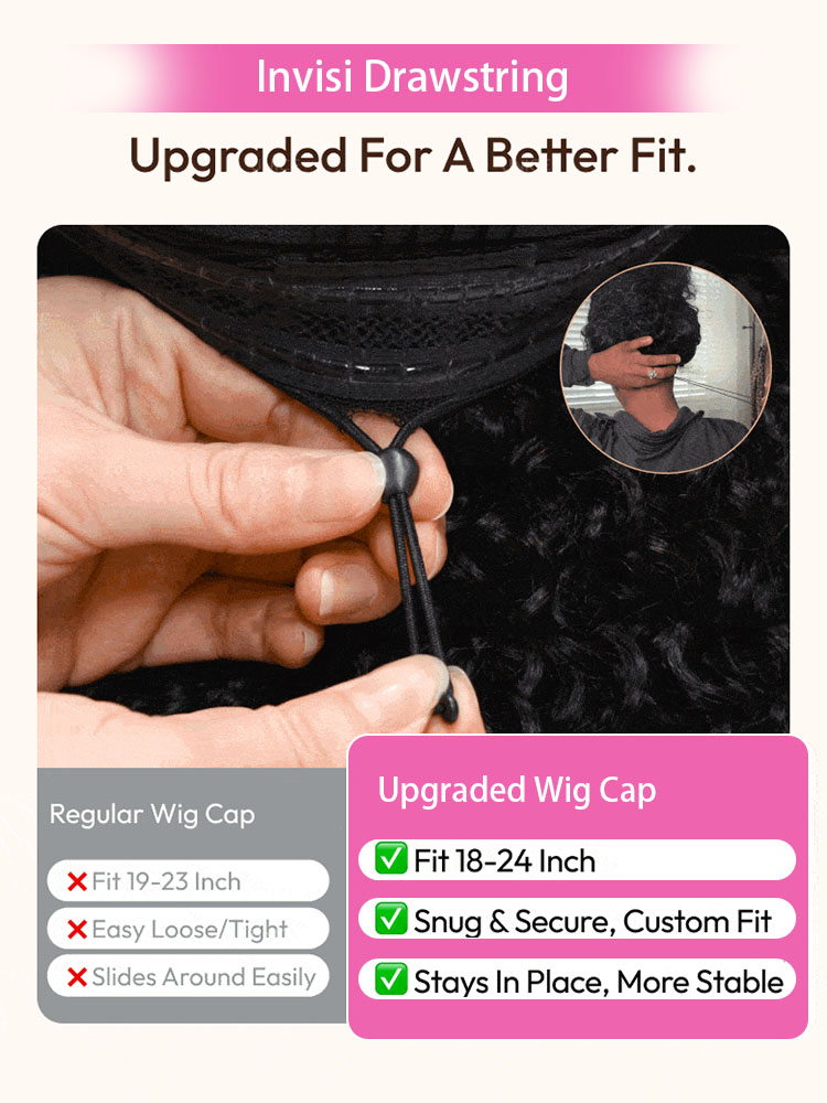 Kinsley Bleached Knots Glueless Water Wave 13x6 Lace Front Human Hair Wigs With Drawstring Pre Plucked