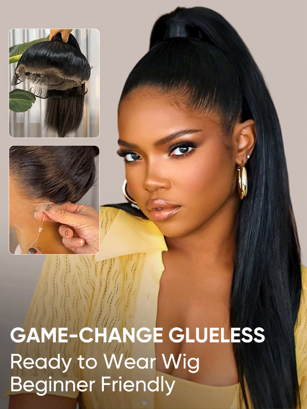 Lila Straight 360 Full Lace Frontal Wigs Pre Plucked Bleached Knots with Drawstring Glueless Wigs