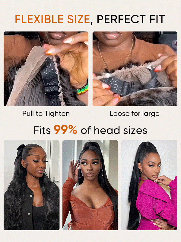 Lila Straight 360 Full Lace Frontal Wigs Pre Plucked Bleached Knots with Drawstring Glueless Wigs