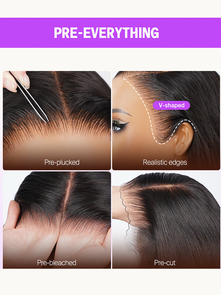 Mira Bleached Knots 13x6 Glueless Lace Front Human Hair Wigs With Drawstring Pre Plucked-wigflash