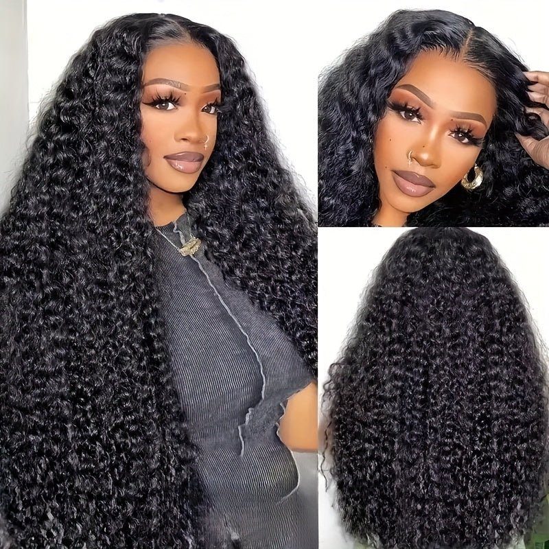 Paige 40 50Inch Glueless Long HD Deep Wave Human Hair Wigs Pre Bleached Knots and Pre Plucked-wigflash
