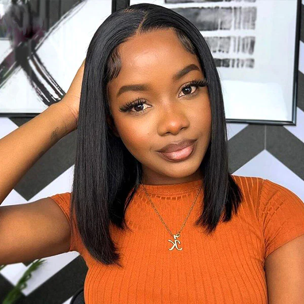 Reese 13x6 Straight Bob Wigs 200% Density Pre-Plucked Glueless Lace Front Wigs Human Hair 5x5 13x4 Short Bob Wigs-wigflash