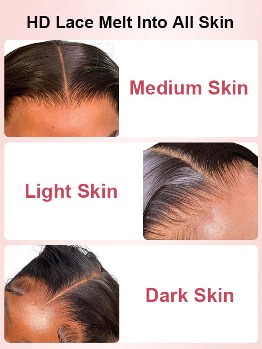 Rhea 50Inch Curly 13x6 HD Lace front Wig Human Hair Glueless Wigs Pre Bleached Knots and Pre Plucked