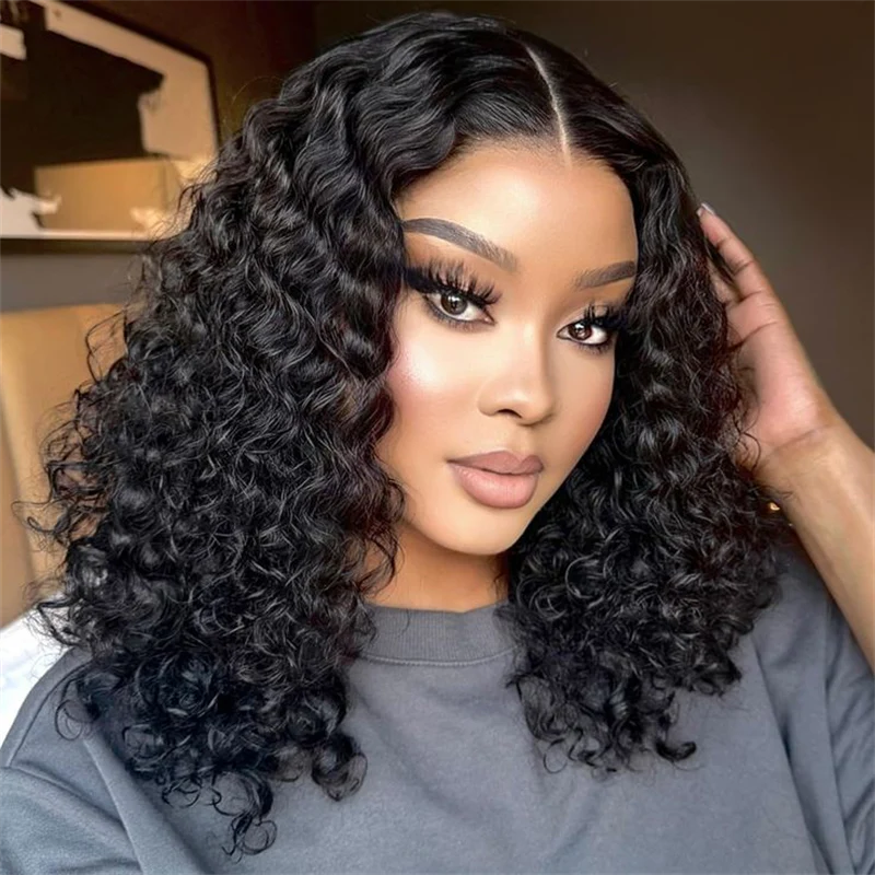 Sloane 5x5 Glueless Bob Wigs Human Hair Water Wave Lace Closure Wig